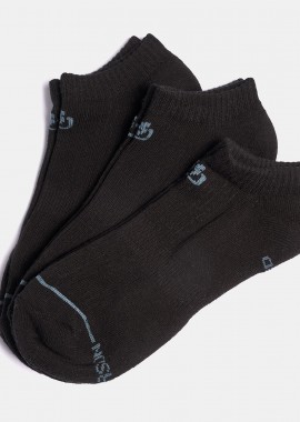 EMERSON - EMERSON BASIC EXTRA LOW SOCKS (3-PACK) ΜΑΥΡΟ