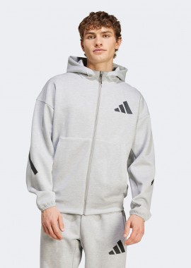 ADIDAS PERFORMANCE - ADIDAS Z.N.E. FULL-ZIP HOODED TRACK JACKET ΓΚΡΙ