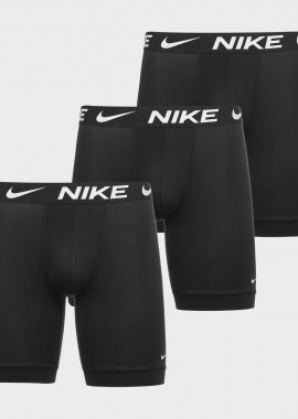 NIKE - NIKE MICROFIBRE BRIEF LONG BOXER 3 PACK ΜΑΥΡΟ