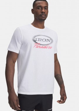 UNDER ARMOUR - UNDER ARMOUR PROJECT ROCK IRON GRAPHIC T-SHIRT ΑΣΠΡΟ