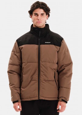 EMERSON - EMERSON MEN’S ROLL-IN HOOD PUFFER JACKET ΚΑΦΕ