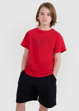 4F - 4F BOY'S OVERSIZED PRINTED T-SHIRT ΚΟΚΚΙΝΟ