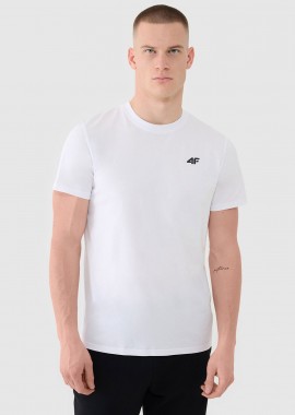 4F - 4F MEN'S REGULAR PLAIN T-SHIRT ΑΣΠΡΟ