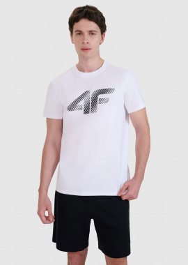 4F - 4F MEN'S REGULAR T-SHIRT WITH PRINT ΑΣΠΡΟ