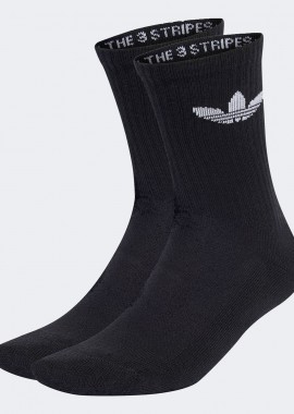 ADIDAS ORIGINAL - ADIDAS TREFOIL CUSHION CREW SOCKS 3-PAIRS ΜΑΥΡΟ