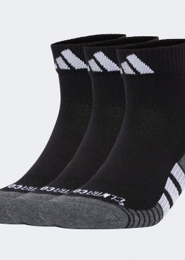 ADIDAS PERFORMANCE - ADIDAS PERFORMANCE CLIMACOOL CUSHIONED QUARTER SOCKS 3-PACK ΜΑΥΡΟ