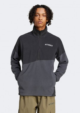 ADIDAS PERFORMANCE - ADIDAS TERREX MULTI CLIMAWARM FLEECE ANORAK ΜΑΥΡΟ
