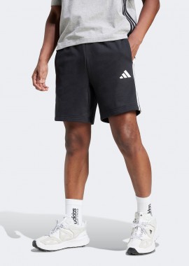 ADIDAS PERFORMANCE - ADIDAS ESSENTIALS 3-STRIPES FRENCH TERRY SHORTS ΜΑΥΡΟ