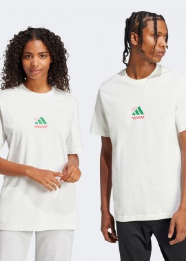ADIDAS PERFORMANCE - ADIDAS LOUNGE PIZZA GRAPHIC T-SHIRT ΑΣΠΡΟ