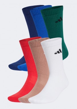 ADIDAS PERFORMANCE - ADIDAS CUSHIONED CREW SOCKS 6-PAIRS ΠΟΛΥΧΡΩΜΟ