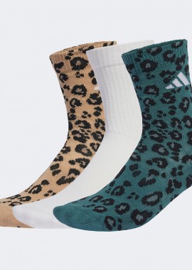 ADIDAS PERFORMANCE - ADIDAS LEOPARD PRINT SOCKS 3-PACK ΠΟΛΥΧΡΩΜΟ
