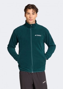 ADIDAS PERFORMANCE - ADIDAS TERREX MULTI ESSENTIALS FULL-ZIP FLEECE JACKET ΠΡΑΣΙΝΟ