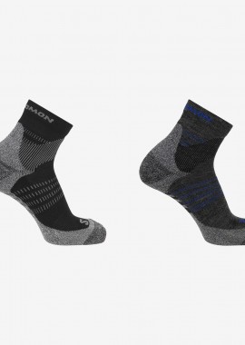 SALOMON - SALOMON OUTDOOR X ULTRA ACCESS QUARTER SOCKS 2-PACK ΓΚΡΙ