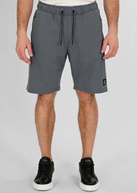 REBASE - REBASE TERRY FLEECE SHORTS WITH ZIPPERS AT POCKETS ΜΠΛΕ