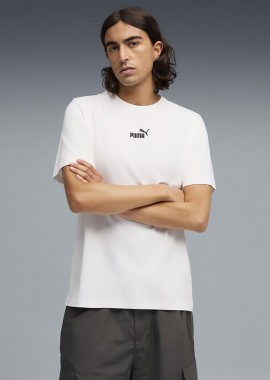 PUMA - PUMA ESSENTIALS SMALL NO.1 LOGO CENTERED T-SHIRT ΑΣΠΡΟ