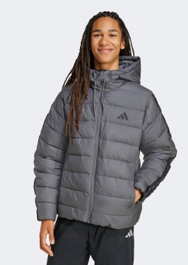 ADIDAS PERFORMANCE - ADIDAS ESSENTIALS CLIMAWARM 3-STRIPES SYNTHETIC DOWN HOODED JACKET ΓΚΡΙ
