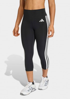 ADIDAS PERFORMANCE - ADIDAS OPTIME ESSENTIALS WORKOUT 3-STRIPES 3/4 LEGGINGS ΜΑΥΡΟ
