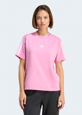 ADIDAS PERFORMANCE - ADIDAS ESSENTIALS 3-STRIPES COTTON T-SHIRT ΡΟΖ