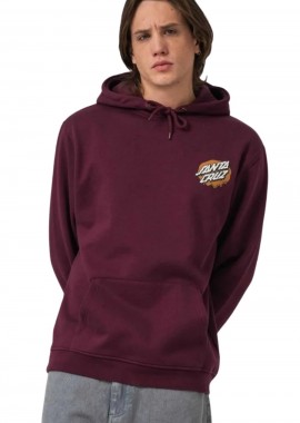 SANTA CRUZ - SANTA CRUZ Φούτερ με Κουκούλα Hand Dot Front Hood - BURGUNDY-SCA-HDY-9979