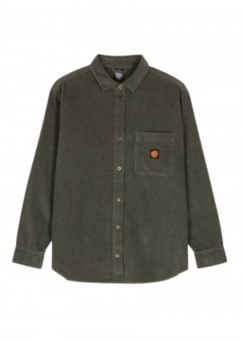 SANTA CRUZ - SANTA CRUZ Πουκάμισο Classic Label LS Shirt - ΣΚΟΥΡΟ ΠΡΑΣΙΝΟ-SCA-WTL-1125