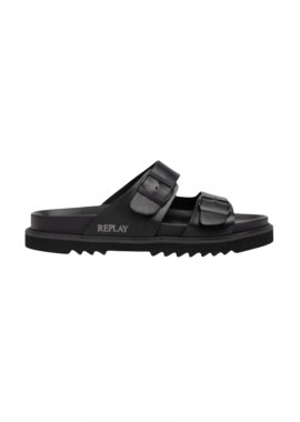 REPLAY - REPLAY Sandals Hallan City Double‑Band – Μαύρο-GMF5Z.003.C0001S-BLACK