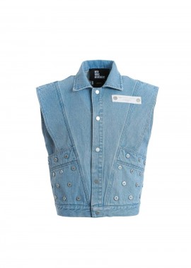 Mod Wave Movement - MWM Blue Denim Vest Γυναικείο - Μπλε-MW091090377-BLUE