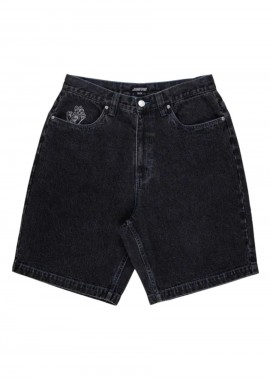 SANTA CRUZ - SANTA CRUZ Ανδρική Τζιν Βερμούδα Stamped Big Shorts - Μαύρο-SCA-SHR-5605-BLACK