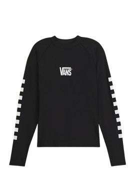 VANS - Vans Rashguard Μακρυμάνικη Μπλούζα Θαλάσσης - Μαύρη-VN000SR2BLK1-BLACK