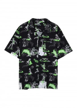 SANTA CRUZ - SANTA CRUZ Πουκάμισα Scene Report S/S Shirt - ΜΑΥΡΟ-SCA-SHT-0728-BLACK