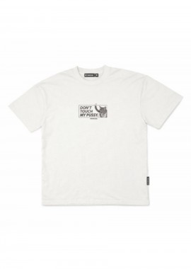 BEE UNUSUAL - BEE UNUSUAL Dont Touch My Pussy Oversized T-Shirt - Λευκό-AT-260246-WHITE