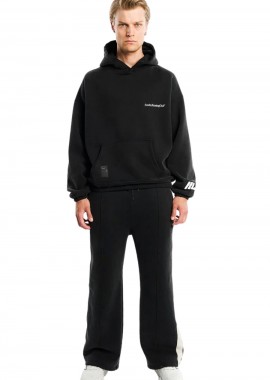 Another Cotton Lab - ANOTHER COTTON LAB SRC Oversized Warm Up Hoodie - Μαύρο-PD00012656-BLACK