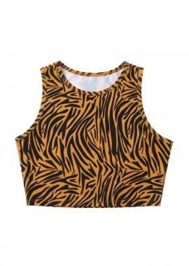 ILLUSION RT - ILLUSION RT Αθλητικά Μπουστάκια CROP TANK TOP - ANIMAL PRINT-CROP TANK TOP-ANIMAL PRINT