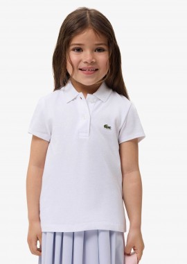 LACOSTE - Lacoste παιδική μπλούζα πόλο πικέ με κεντημένο λογότυπο - PJ0968 Λευκό