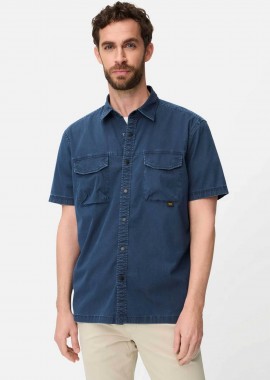 CAMEL ACTIVE - Camel Active ανδρικό κοντομάνικο πουκάμισο με flap τσέπες Regular Fit - C261-409270-7S70 Μπλε Σκούρο