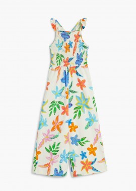 DESIGUAL - Desigual παιδική αμάνικη ολόσωμη φόρμα με floral print - 25SGPK02 Λευκό