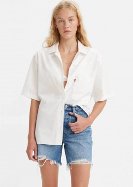 LEVI'S - Levis® γυναικείο κοντομάνικο πουκάμισο μονόχρωμο με τσέπη στο στήθος Standard Fit