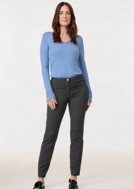 GERRY WEBER - Gerry Weber γυναικείο μονόχρωμο παντελόνι cropped - 925056-66714 Μαύρο