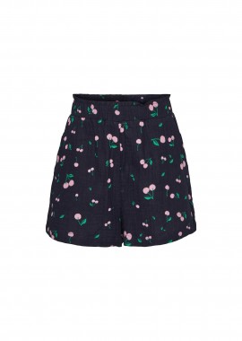 VERO MODA - Vero Moda παιδικό σορτς ψηλόμεσο με ελαστική μέση Loose Fit (4-16 ετών) - 10284621 Μπλε Σκούρο