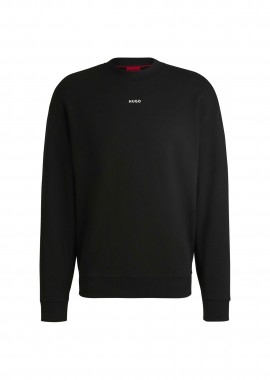 HUGO - Hugo Boss ανδρική μπλούζα φούτερ μονόχρωμη Regular Fit - 50525892 Μαύρο
