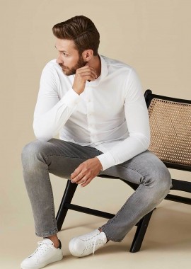 PROFUOMO - Profuomo ανδρικό πουκάμισο μονόχρωμο Slim Fit