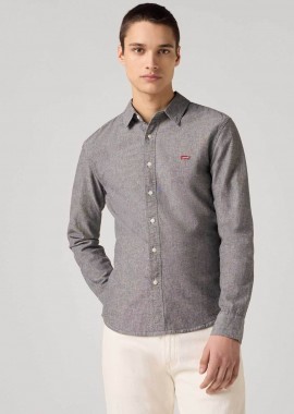 LEVI'S - Levi's® ανδρικό πουκάμισο με μικροσχέδιο και λογότυπο Slim Fit - 866250018 Γκρι