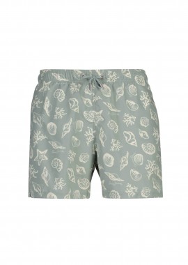 GANT - Gant ανδρικό μαγιό σορτς με seashells print Regular Fit - 922616013 Γκρι Γαλάζιο