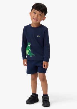 LACOSTE - Lacoste παιδικό σορτς Ultra Dry με λογότυπο - GJ0822 Μπλε Σκούρο