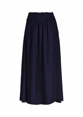 GANT - Gant γυναικεία midi φούστα με ελαστική μέση Regular Fit - 4400263 Μπλε Σκούρο