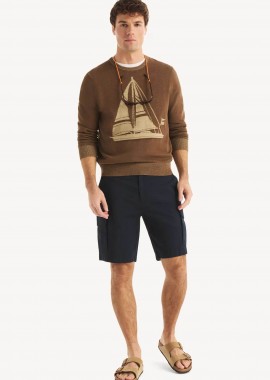 NAUTICA - Nautica ανδρική βερμούδα cargo Classic Fit - BR6509 Μπλε Σκούρο