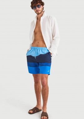 NAUTICA - Nautica ανδρικό μαγιό σορτς με print και κεντημένο λογότυπο