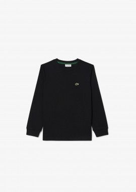 LACOSTE - Lacoste παιδική μακρυμάνικη μπλούζα με κεντημένο λογότυπο Classic Fit - TJ0804 Μαύρο
