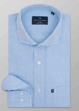 OXFORD COMPANY - Oxford Company ανδρικό πουκάμισο μονόχρωμο Regular Fit