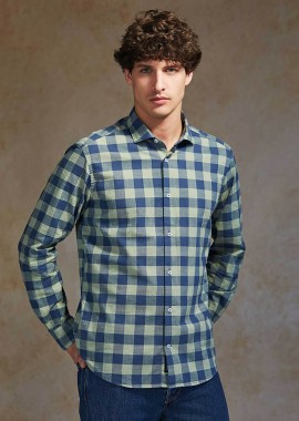 OXFORD COMPANY - Oxford Company ανδρικό sport πουκάμισο καρό Slim Fit