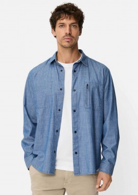 CAMEL ACTIVE - Camel Active ανδρικό πουκάμισο με τσέπη Regular Fit - C261-409126-7S26 Μπλε